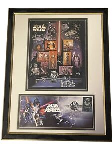 2007 STAR WARS USPS FIRST DAY ISSUE STAMP Poster Art Cover Collage Frame & Mat