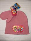 Paw Patrol NWT Pink Winter Toboggan Beanie Cap Hat Mittens Set Nickelodeon 