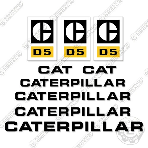 Fits Caterpillar D5 Dozer Decal Kit Equipment Decals 1970's - Image 1 of 1