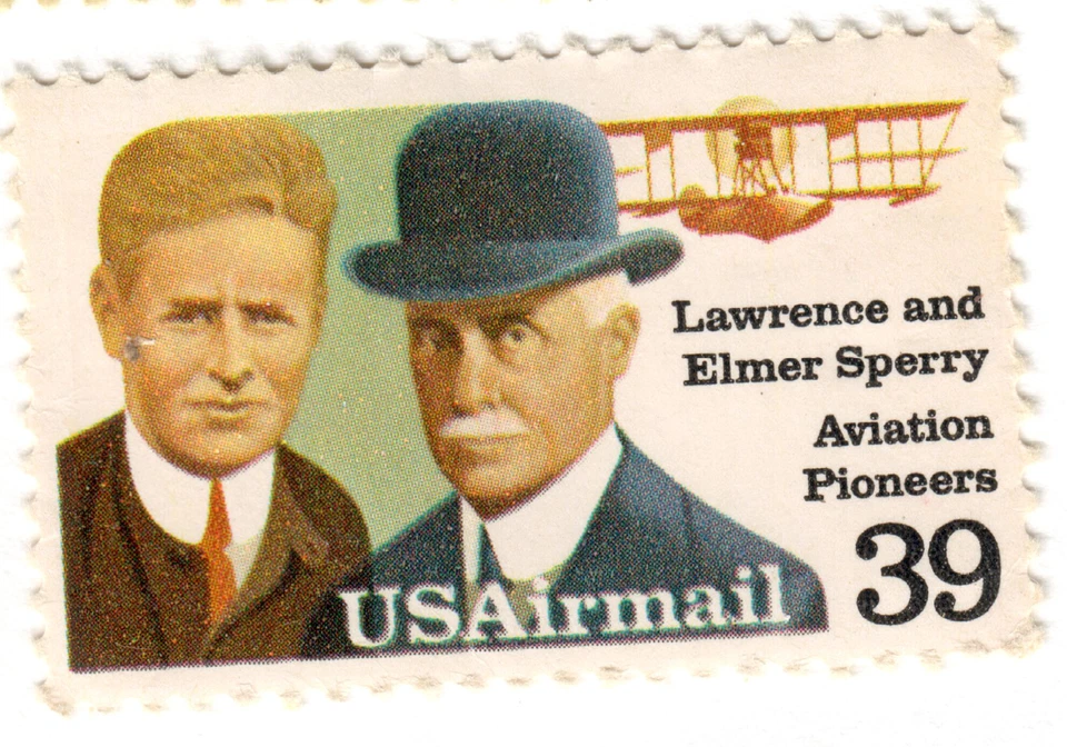 USA - 1985 - Airmail - Aviation Pioneers - Lawrence and Elmer Sperry - 39C - #02 - Image 1 of 1