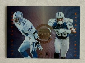 NFL 1996 Playoff Quad Michael Irvin Deion Sanders Jay Novacek Kevin William CARD