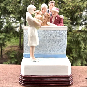 1988 Musuem Collections Norman Rockwell "The New Arrival" Nurse Music Box Windup - Picture 1 of 13