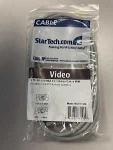StarTech.com 6ft/1.8m VGA/SVGA Switchbox Cable HD MXT101MM - New - Picture 1 of 3