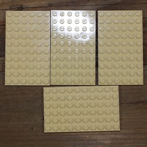 LEGO 3033 Brick Yellow Plate 6x10 Qty 4 - Picture 1 of 2