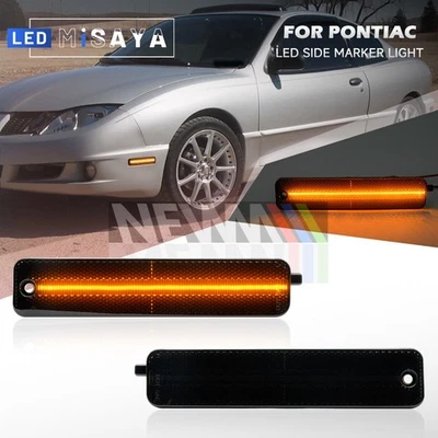 Smoked LED Front Bumper Side Marker Light Assembly for 1995-2005 Pontiac Sunfire - Image 1 of 4