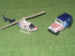 Vintage Ertl 1/64 Airwolf Santini Helicopter And Jeep - Picture 1 of 11
