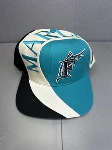 Vintage Florida Marlins Swirl Logo Snapback Hat MLB 90s Twins Enterprise Cap - Picture 1 of 11