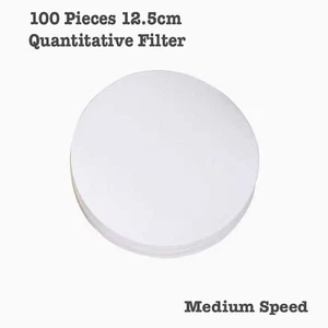 100Pcs Medium Speed Quantitative Filter Paper 12.5cm Filtration Lab Supply - Picture 1 of 1