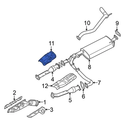 For Nissan Titan 2004-2015 Nissan 165907S010 Right Exhaust Manifold Heat Shield Foto 1 de 4