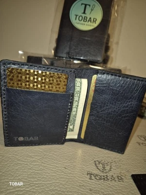 Carteras de cuero genuino para hombre hechas a mano envejecidas plegables para hombre  Foto 1 de 4