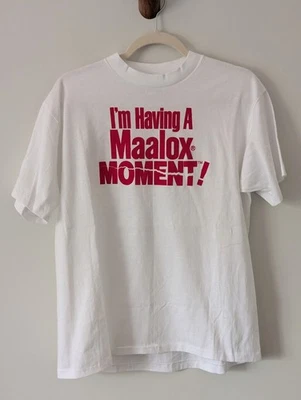 Vintage Delta Apparel Maalox T Shirt Large USA Single Stitch - Image 1 of 4