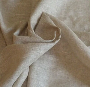 Linen Fabric NEUTRAL Upholstery or Tableware Napkins 52" Wide x 3 Yards - Picture 1 of 8