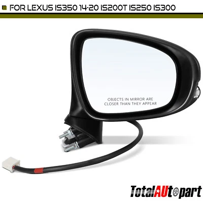 Черное зеркало с электроприводом ручное складывание для Lexus IS200t IS250 IS300 IS350 пассажирское - Изображение 1 из 4