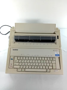 Vintage Brother Cream Portable Electric Typewriter Ax-110 - needs repair L3 - Picture 1 of 11