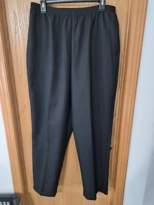 Womens Laura Scott Black Pants Elastic Waist with Pockets Regular Size 14 - Picture 1 of 5