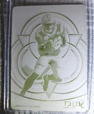 2020 Panini Select Christian McCaffrey 1/1 Cyan Printing Plate Panthers Football