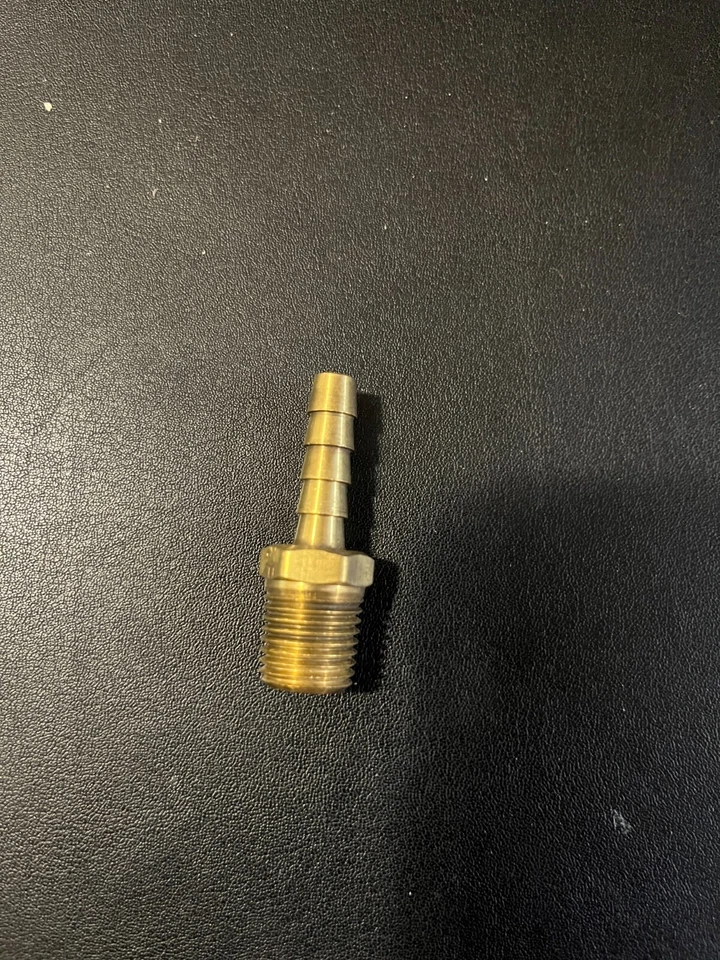 ¼ HOSE BARB X ¼ MALE NPT Brass Pipe Fitting Gas Fuel Water Air --- Pack of 15 - Image 1 of 1