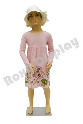 ROXY DISPLAY Child Plastic Realistic Mannequin Dress Form Display #PS-KD-5+FREE Wig