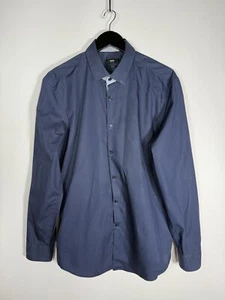 Camicia HUGO BOSS - Taglia 17” - Slim Fit - Navy - Ottime condizioni - Uomo - Foto 1 di 5