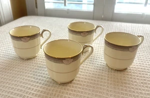 Noritake Bone China Set 4 Teacups. Stanford Court Pattern. Perfect condition. - Picture 1 of 8