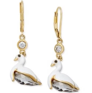 KATE SPADE NEW YORK White On Pointe Swan Leverback Earrings New - Bild 1 von 5