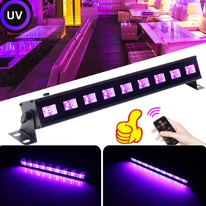 100W 9LED Black Light Bar DMX UV Blacklight Bar for DJ Disco Halloween Party - Picture 1 of 13