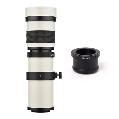 High-Power 420-800mm f/8.3 HD Manual Telephoto Zoom Lens For Panasonic GX850 G90 - Image 1 of 4