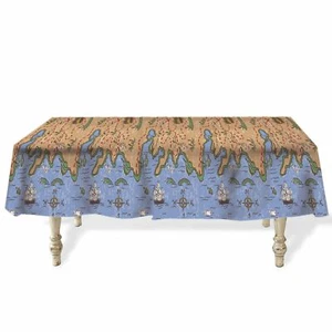 TREASURE MAP PIRATE THEME PARTY TABLECLOTH 137 x 274CM PARTY DECORATION - Picture 1 of 1