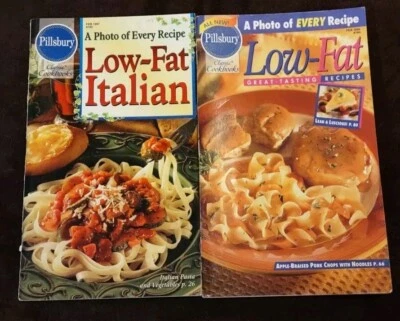 2 Pillsbury Classic Cookbooks *Low-Fat Italian *Low-Fat Great Tasting Recipes - Image 1 of 3