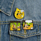 Fire THIS IS FINE Enamel Pins Cartoon Dog Brooch Lapel Pin Funny Animal Badge