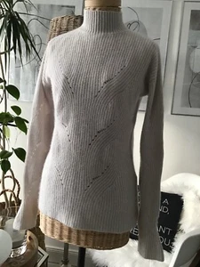 Mrs Hugs Kaschmirpullover mit Ajourmuster Gr. 38 (34/36) cremefarben neuwertig - Bild 1 von 7