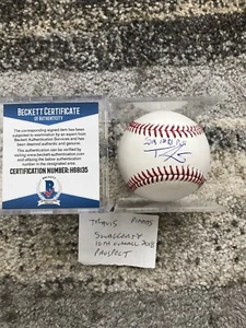 Travis Swaggerty Autographed ROMLB Ball W/Beckett PIRATES prospect - Picture 1 of 11