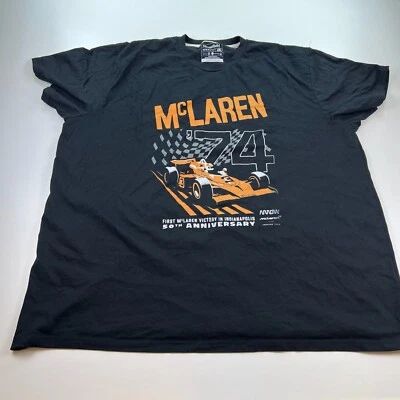 McLaren Indy Car Race Team Adulto 4XL XXXXL Negro Cuello Redondo Informal Homefield Foto 1 de 4