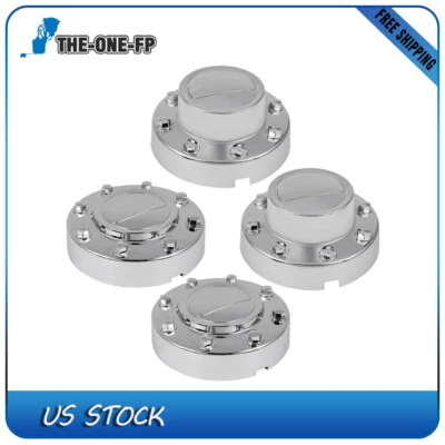 Juego de 4 tapas centrales delanteras traseras cubiertas de rueda cromadas para Dodge Ram 3500 2011-2018 Foto 1 de 4