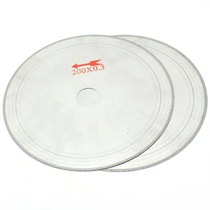 2Pcs Super-Thin 200mm Diamond Lapidary Saw Blades Arbor Hole 25mm Rim 0.6mm - Picture 1 of 5