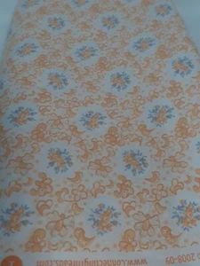 Mama's Cottons 2 by Connecting Threads 2008-09 Peach Floral, Cotton, 3 Yards, - Picture 1 of 4