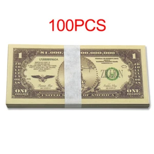 100pc Statue of Liberty Banknotes 1 Zillion Dollars UV Serial Number Paper Money - Picture 1 of 7