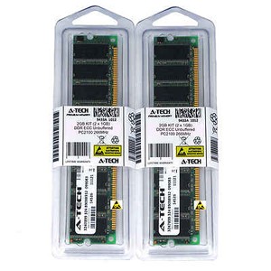 2GB KIT 2x 1GB PC2100 DIMM DDR ECC Unbuffered UDIMM 266MHz DDR1 Memory RAM 1G 2G