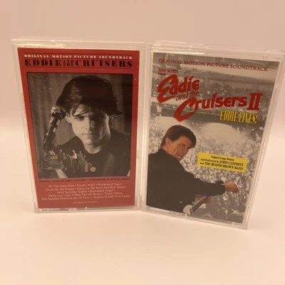 EDDIE AND THE CRUISERS 1 AND 2 Cassette Tape Lot x2 Motion Picture Soundtrack - Image 1 of 4