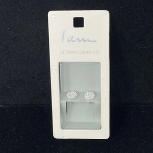 I AM Sterling SILVER 925 Stud Earrings Ear Lobe Helix Cluster - Picture 1 of 3