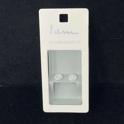 I AM Sterling SILVER 925 Stud Earrings Ear Lobe Helix Cluster - Image 1 of 3