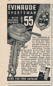 Zeitschriftenanzeige - 1935 - Evinrude Außenborder - Milwaukee, WI - Sportsman - Bild 1 von 1