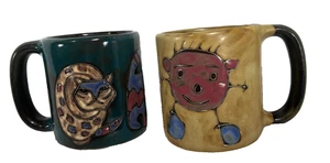 Mara Steingut Katzen und Kinder Tassen (2er Set) - Bild 1 von 12