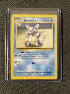 1999 Pokémon Wartortle Blue Hickey ERROR Base Set 42/102 MISPRINT Super Rare MP - Picture 1 of 5