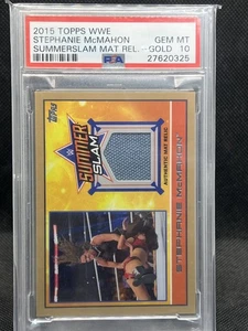 2015 Topps WWE Summerslam Matte Relics Stephanie Mcmahon Rel. Gold PSA 10 - Bild 1 von 2