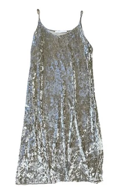 Doublezero Crushed Velvet Slip Dress Sz Medium Mini Short Spaghetti Strap - Image 1 of 4