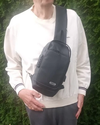 RUCKSACK CITY BAG CROSS-BODY BAG UNISEX 1-GURT SCHULTERTASCHE CA 10L SCHWARZ NEU - Bild 1 von 4