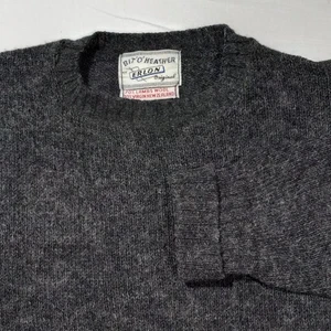 S/M Short 50s 60s BIT O' HEATHER Lambs Wool Charcoal Sweater Vintage New Zealand - Picture 1 of 7