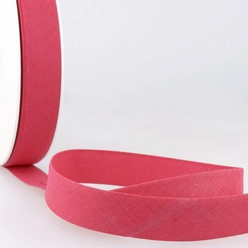 Stephanoise 50mm Polycotton Bias Binding Tape Raspberry Pink - per metre