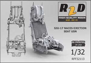 R2D FAST-FIX 1/32 Martin-Baker NACES SJU-17 Ejection Seat w/Belts RFF32113 - Picture 1 of 12